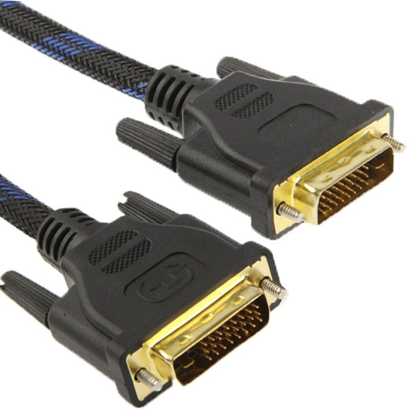 DVI-D Dual Link 24+1 Pin Male To Male M / M Video Cable