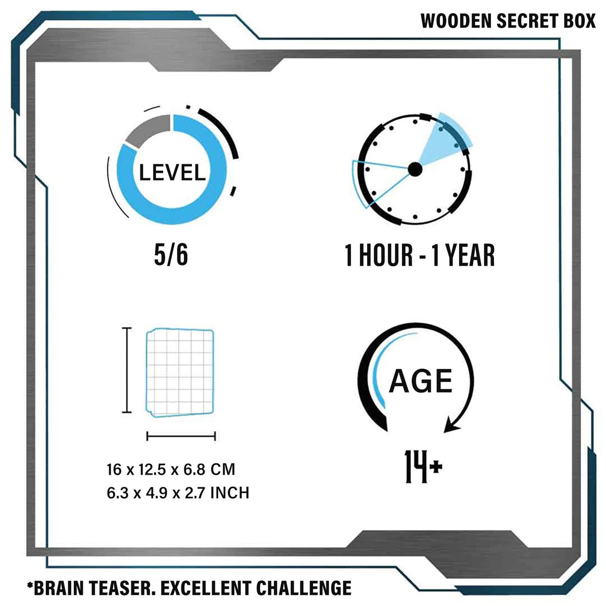 Logica Spiele Secret Box Chest Wooden Puzzle Brain Teaser