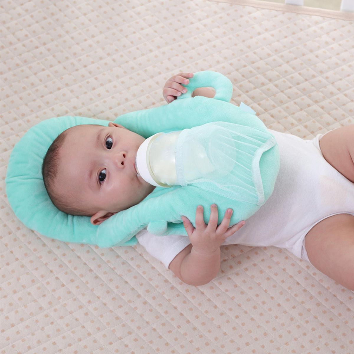 Multifunction Baby Feeding Pillow Bottle Support Grey