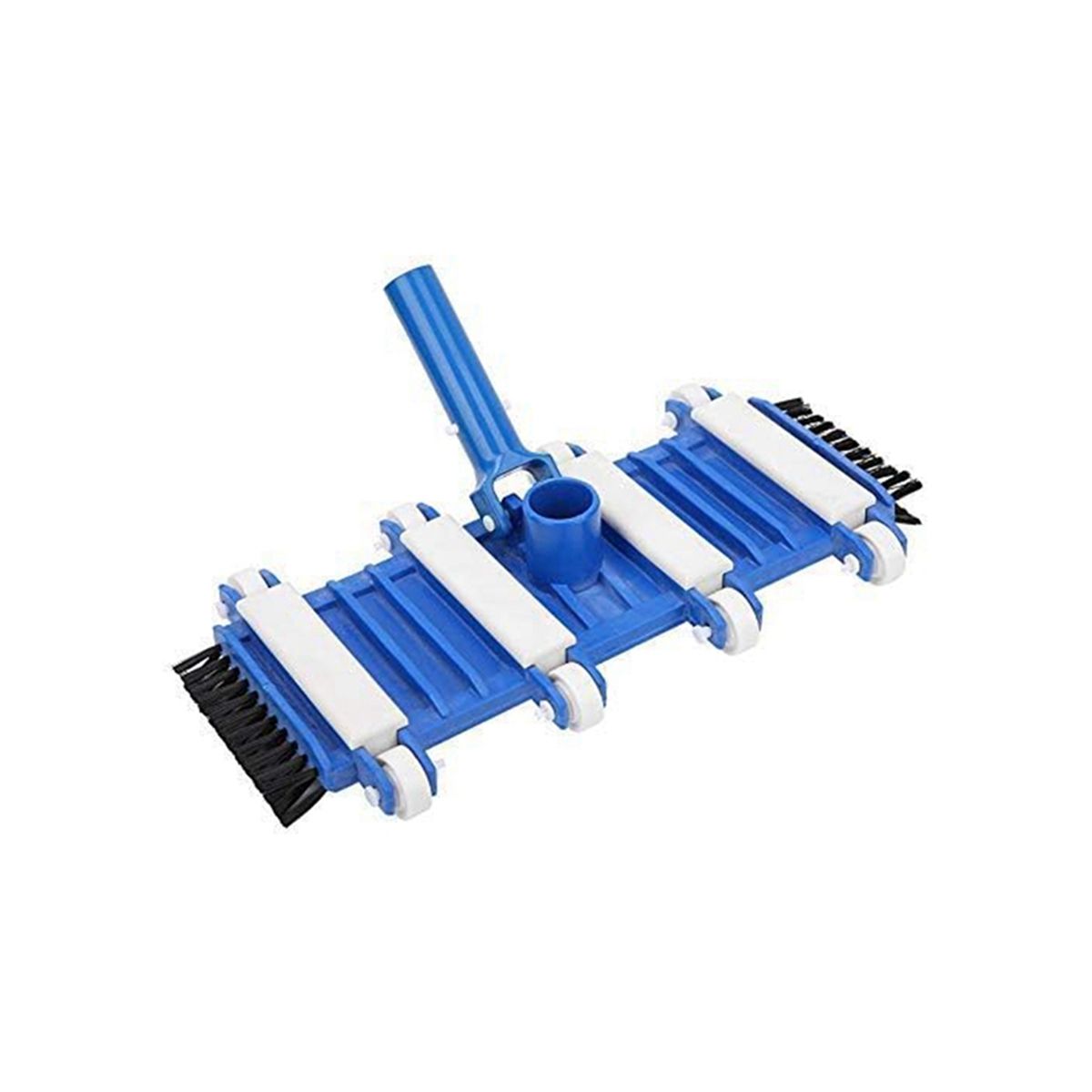 Swimming Pool Vacuum Head with Side Brush Wheel Wall Floor