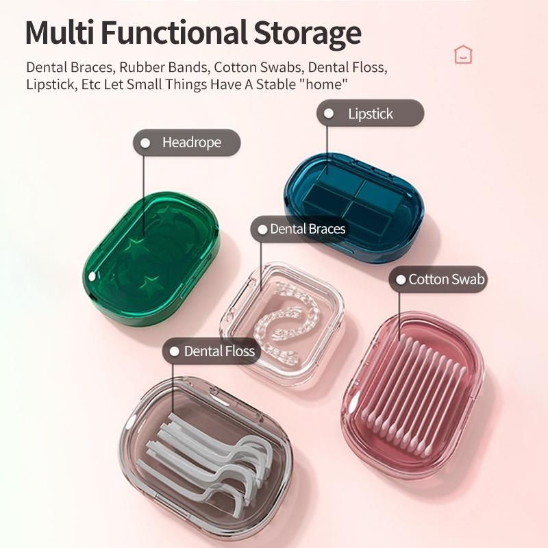 New Portable Dental Case Retainer Storage Box Seal Delicate Transparent Plastic Box Partition Dust-proof Dental Case Multi Style