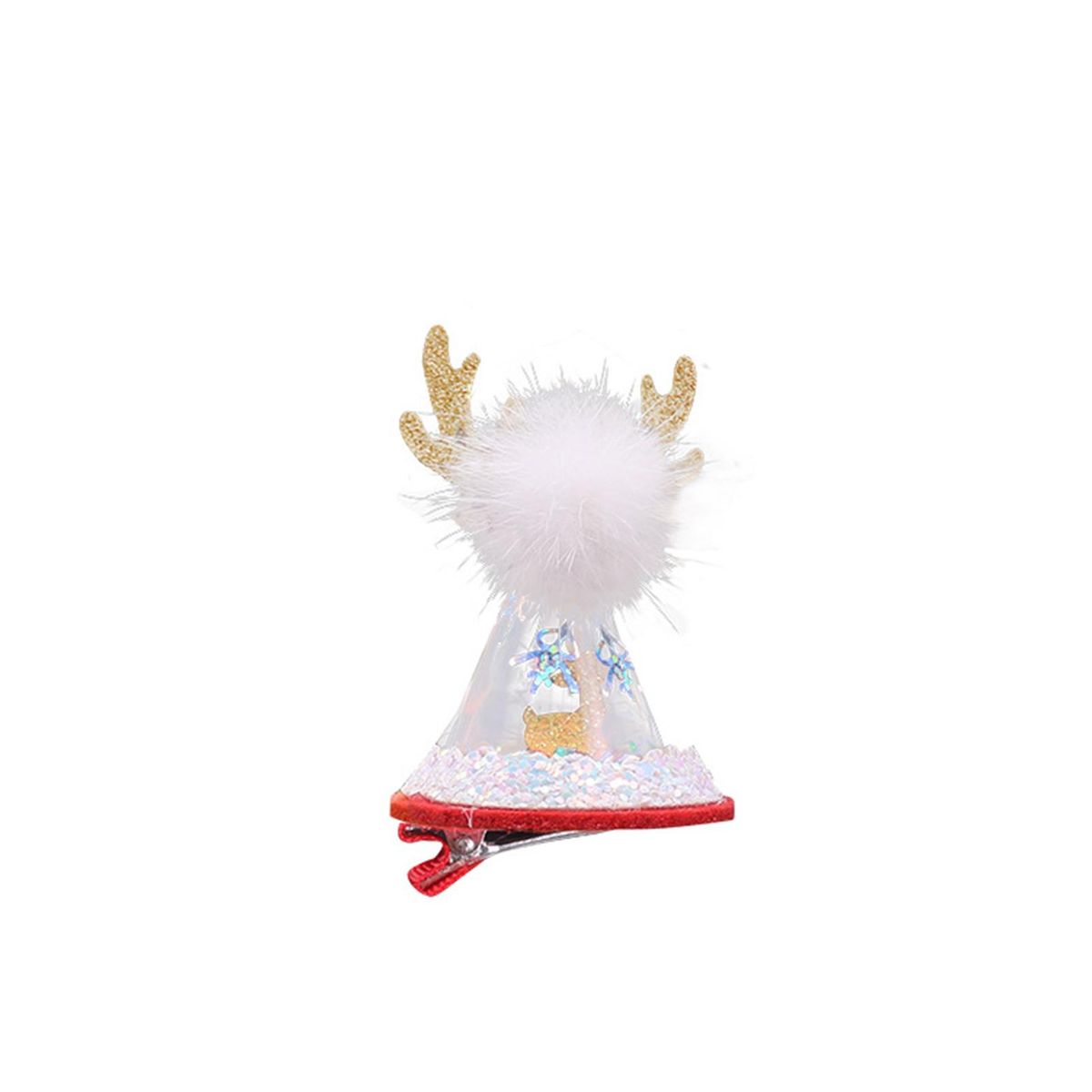 Pet Headdress Christmas Hat Dog Cat Headwear Party Headpiece White