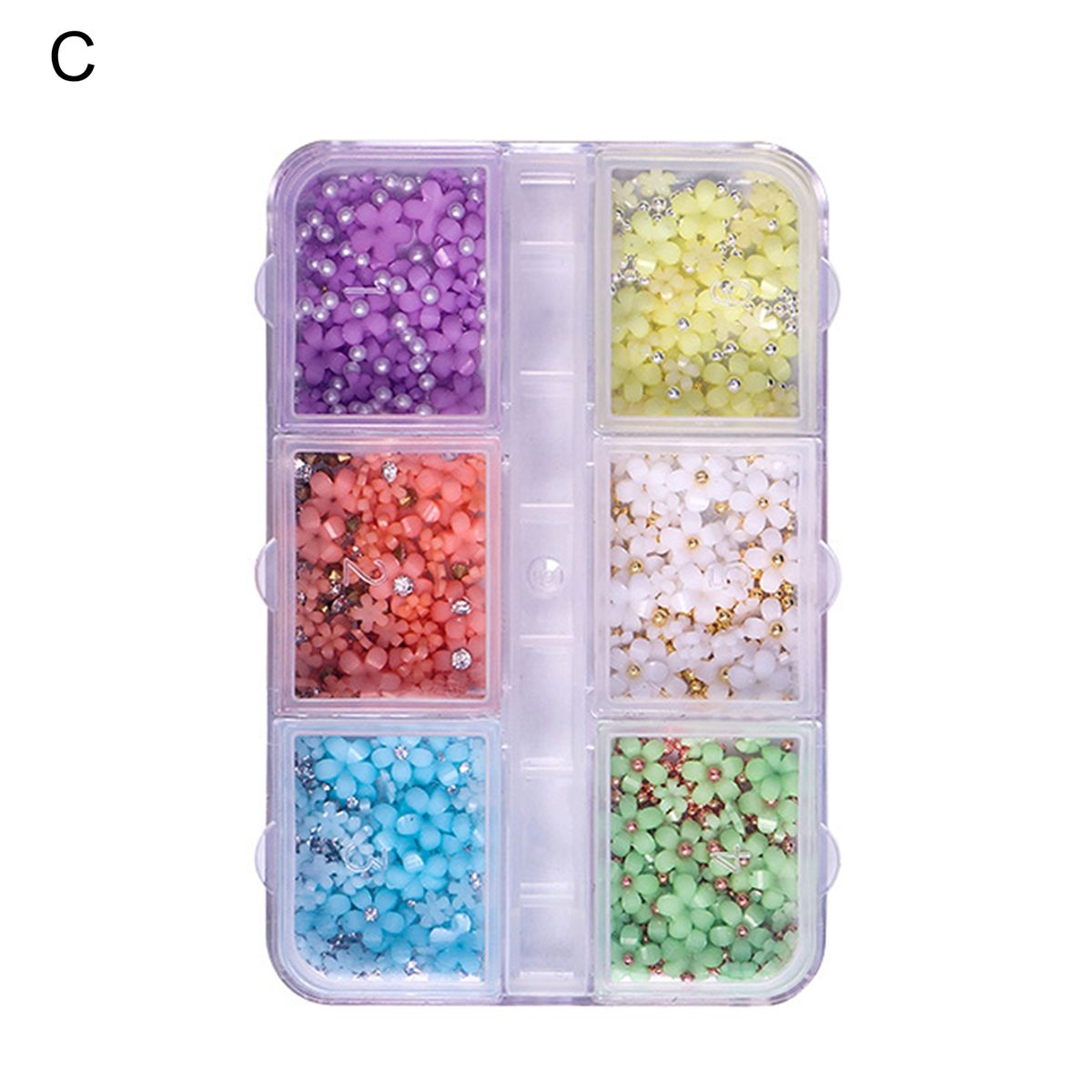1 Box Nail Charm 3D Flower Petal Style DIY Nail Art Charms C
