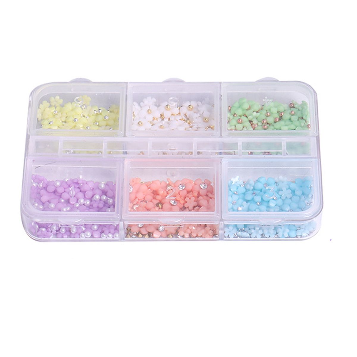1 Box Nail Charm 3D Flower Petal Style DIY Nail Art Charms C