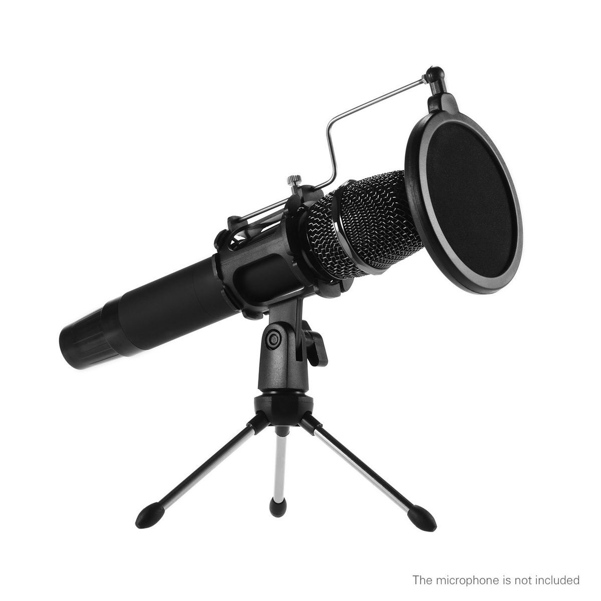 Mini Desktop Microphone Stand + Shock Mount Mic Holder +