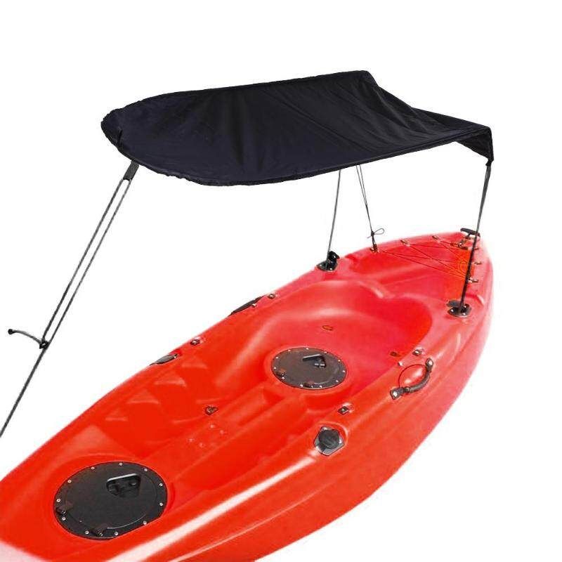 Sun Shade Canopy Waterproof Tarpaulin Black For Kayak Canoe Rubber Boat