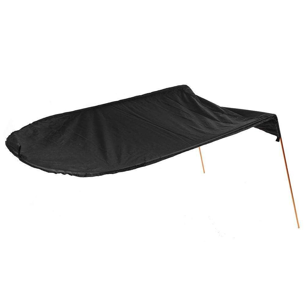 Sun Shade Canopy Waterproof Tarpaulin Black For Kayak Canoe Rubber Boat