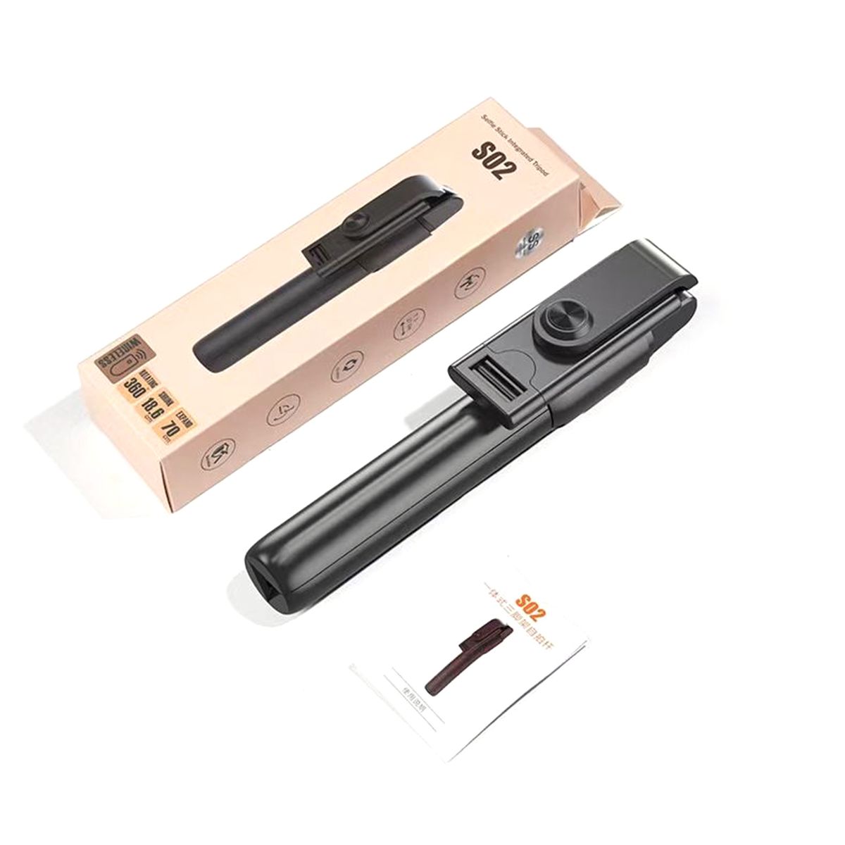 S02 Selfie Stick Tripod With 0.1S Snapshot Extendable BT