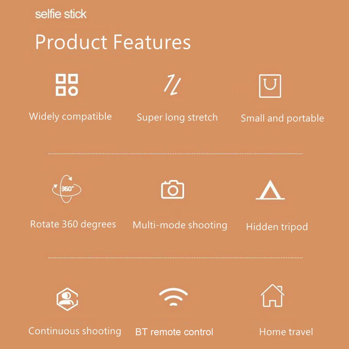 S02 Selfie Stick Tripod With 0.1S Snapshot Extendable BT