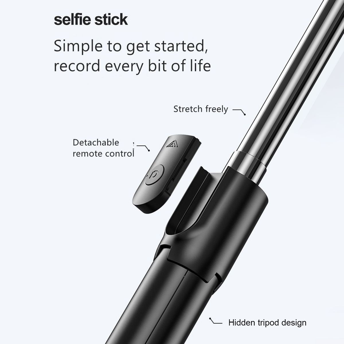 S02 Selfie Stick Tripod With 0.1S Snapshot Extendable BT
