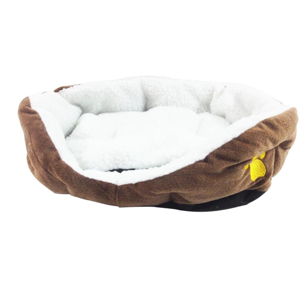 Ultra Soft Plush Cushion Pet Sleeping Bed Warm Mat-Coffee