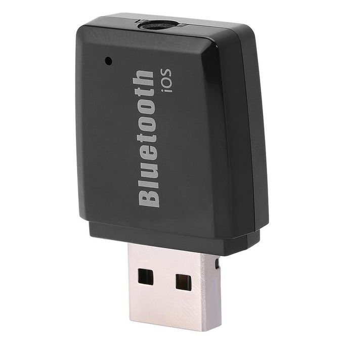 Portable USB Bluetooth 4.1 Music Receiver Wireless Stereo Audio Adapter Car Kit Black IOS