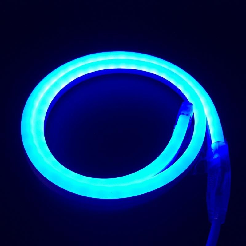 1-10m Outdoor&Indoor LED Lighting Flex LED Neon Light SMD 2835 120leds/m LED Neon Strip Rope Light Waterproof 220V Power Plug-Blue-6meters--