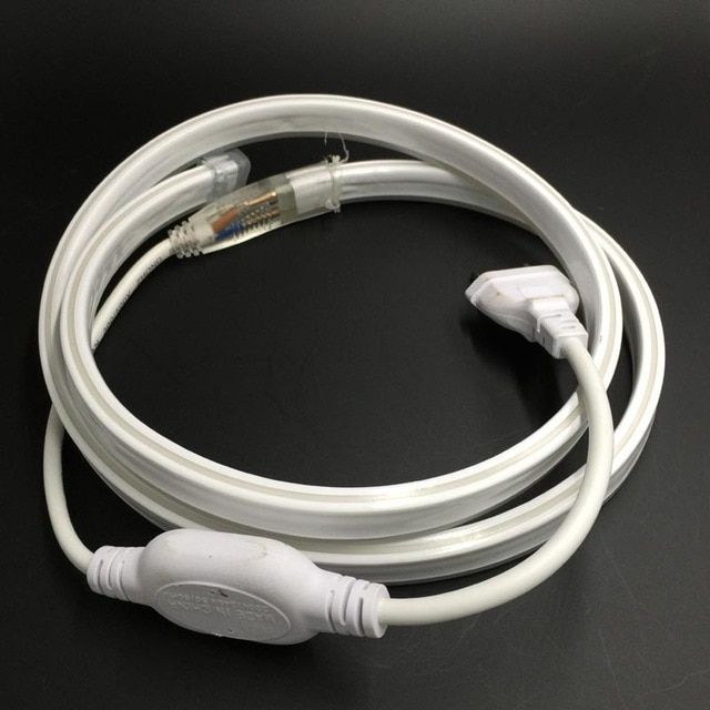 1-10m Outdoor&Indoor LED Lighting Flex LED Neon Light SMD 2835 120leds/m LED Neon Strip Rope Light Waterproof 220V Power Plug-Blue-6meters--