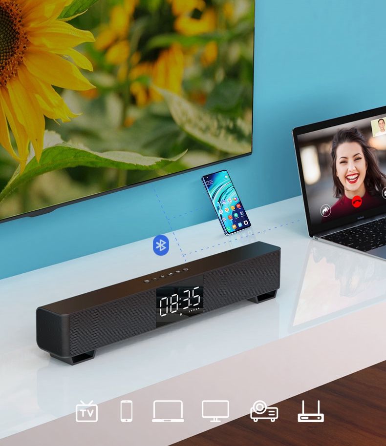 A/MIFA K3 Desktop Multimedia Multifunction Bluetooth Speaker Subwoofer Black