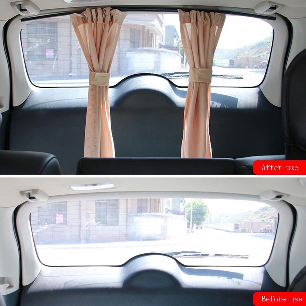 2Pcs Universal Luxury VIP Car Van SUV Window Curtain UV Sunshade Visor Kit Rear Window Sunshad WEF