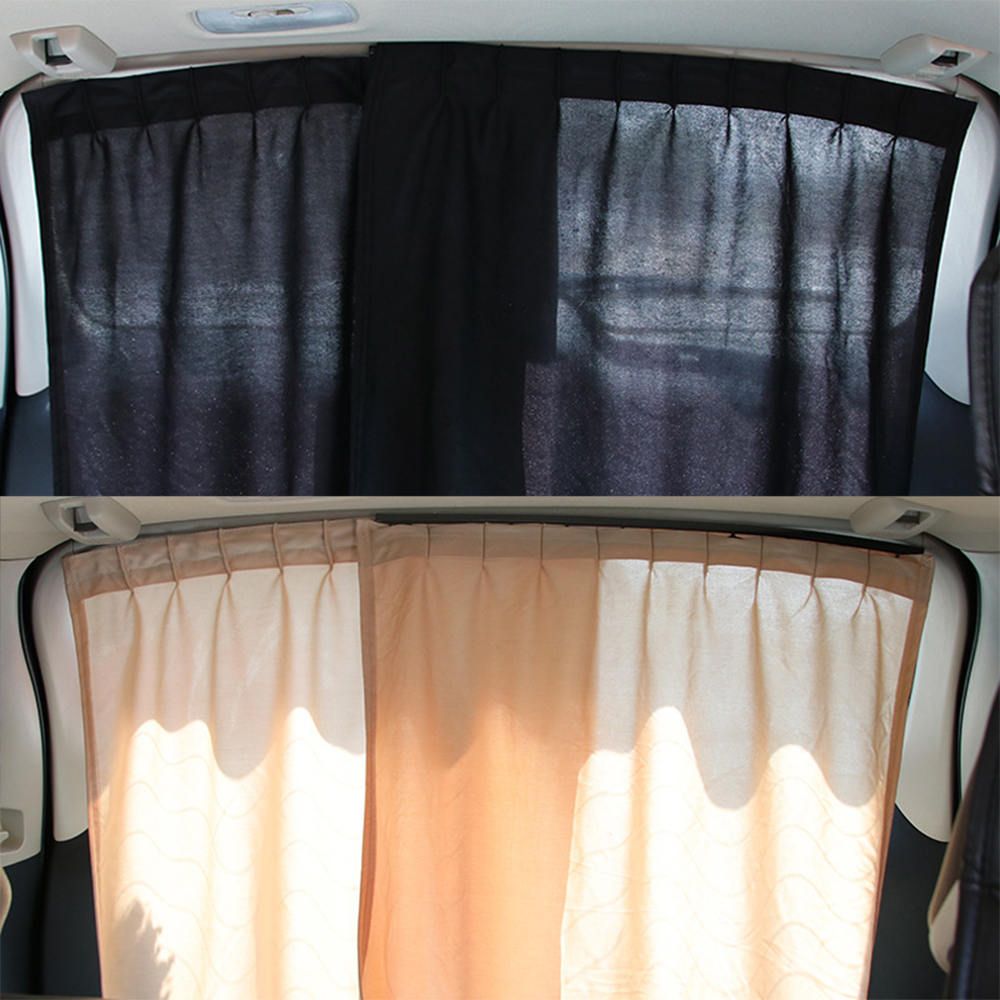 2Pcs Universal Luxury VIP Car Van SUV Window Curtain UV Sunshade Visor Kit Rear Window Sunshad WEF