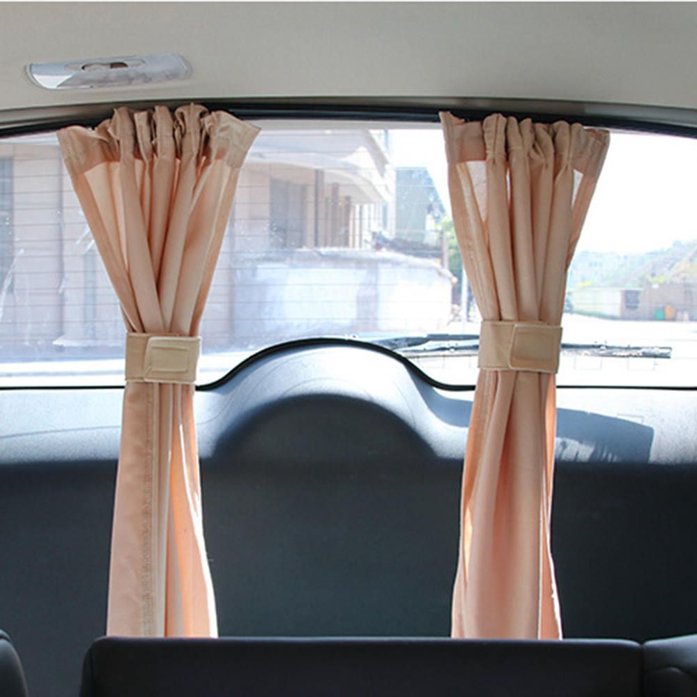 2Pcs Universal Luxury VIP Car Van SUV Window Curtain UV Sunshade Visor Kit Rear Window Sunshad WEF