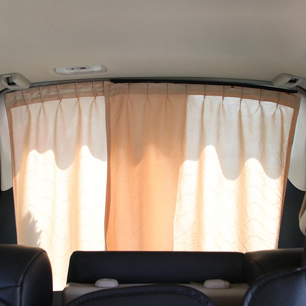 2Pcs Universal Luxury VIP Car Van SUV Window Curtain UV Sunshade Visor Kit Rear Window Sunshad WEF