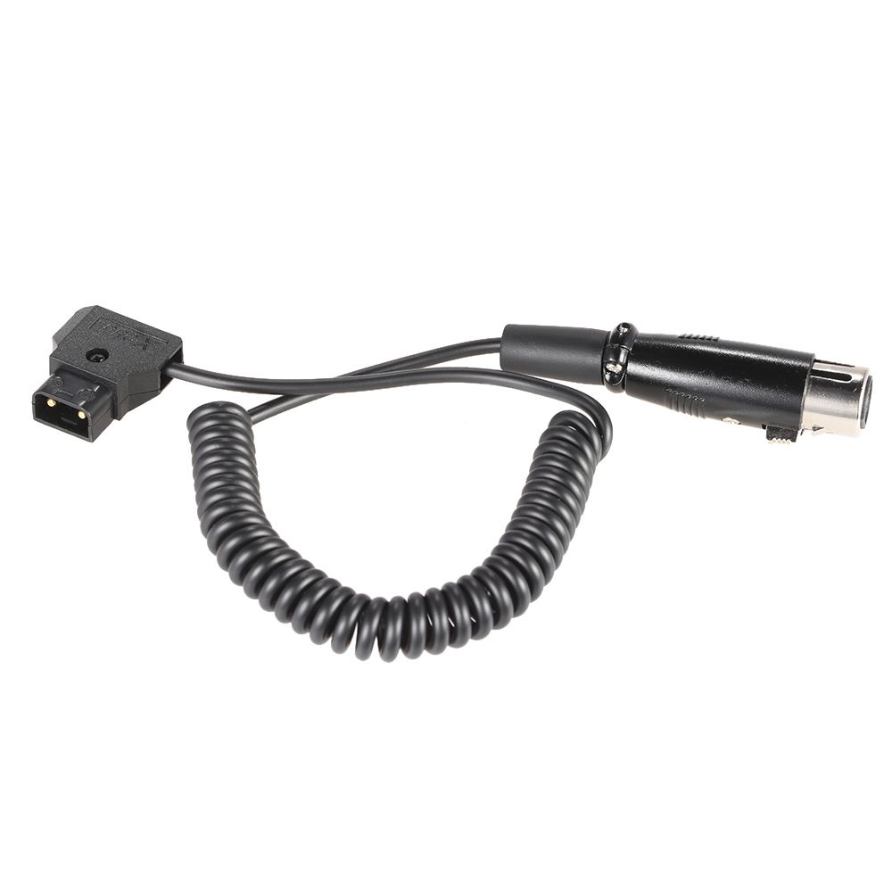 Coiled D-Tap Dap 2 Pin Male To 4 Pin Female XLR Cable 1