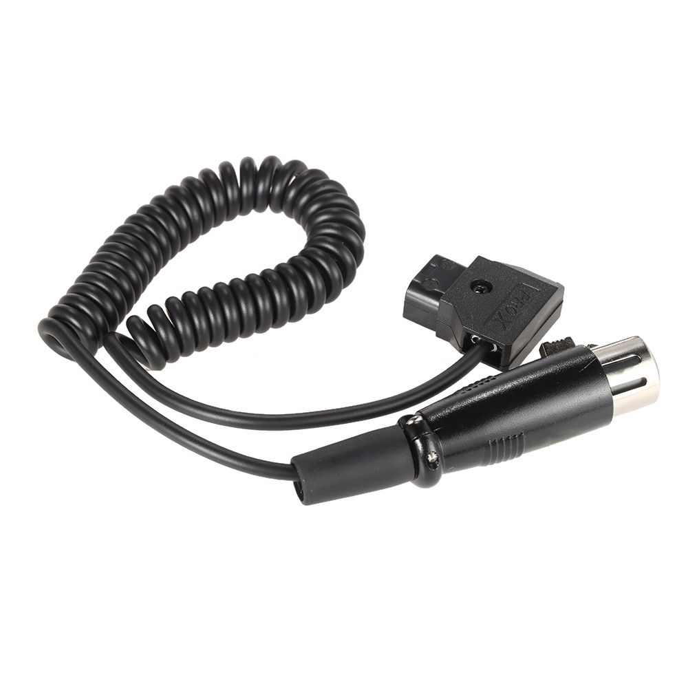 Coiled D-Tap Dap 2 Pin Male To 4 Pin Female XLR Cable 1