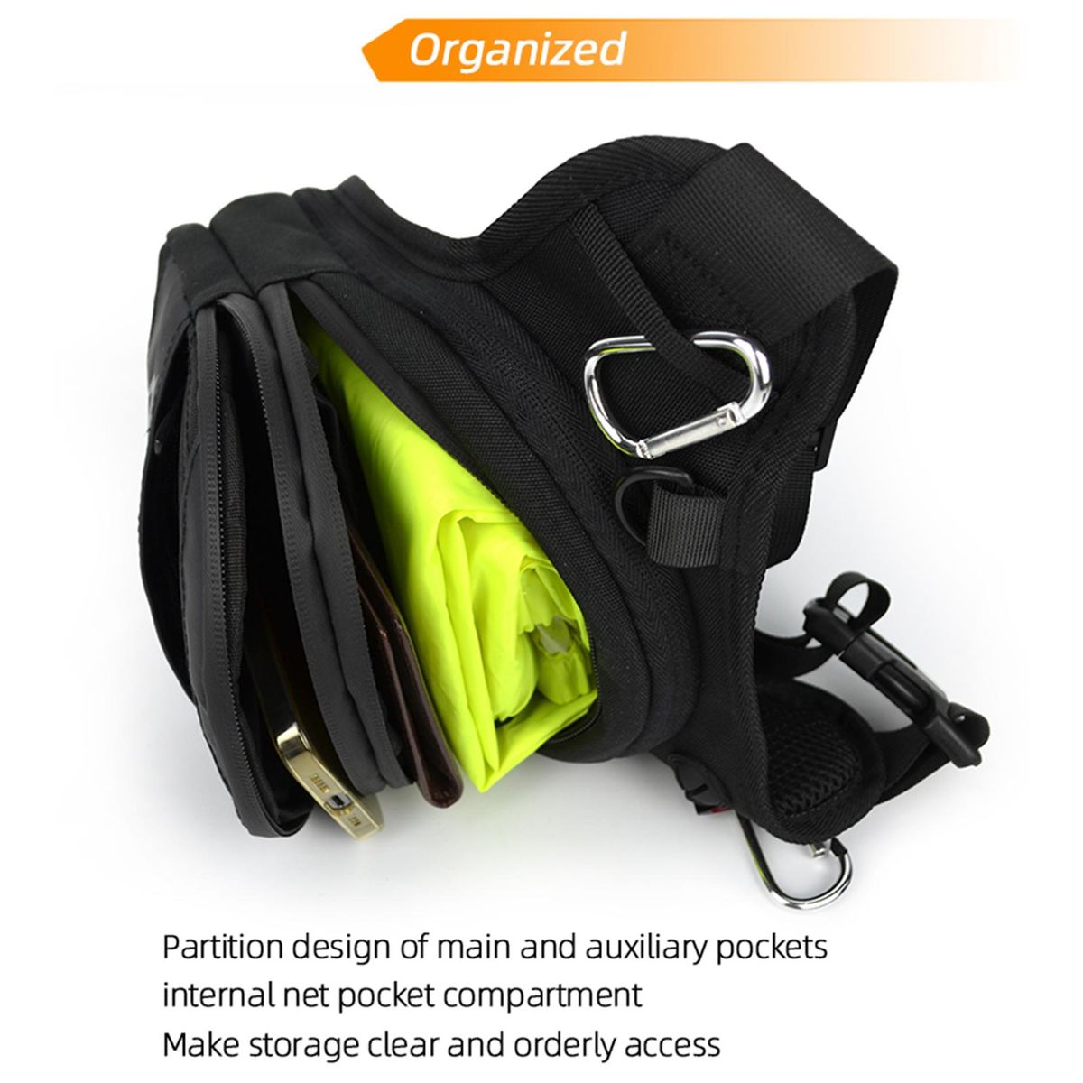 MOTOCENTRIC Motorcycle Leg Bag Motorcycle Rider Waist Bags Anti splash Reflective Large Capacity Cycling Riding Thigh Bags for Men Women