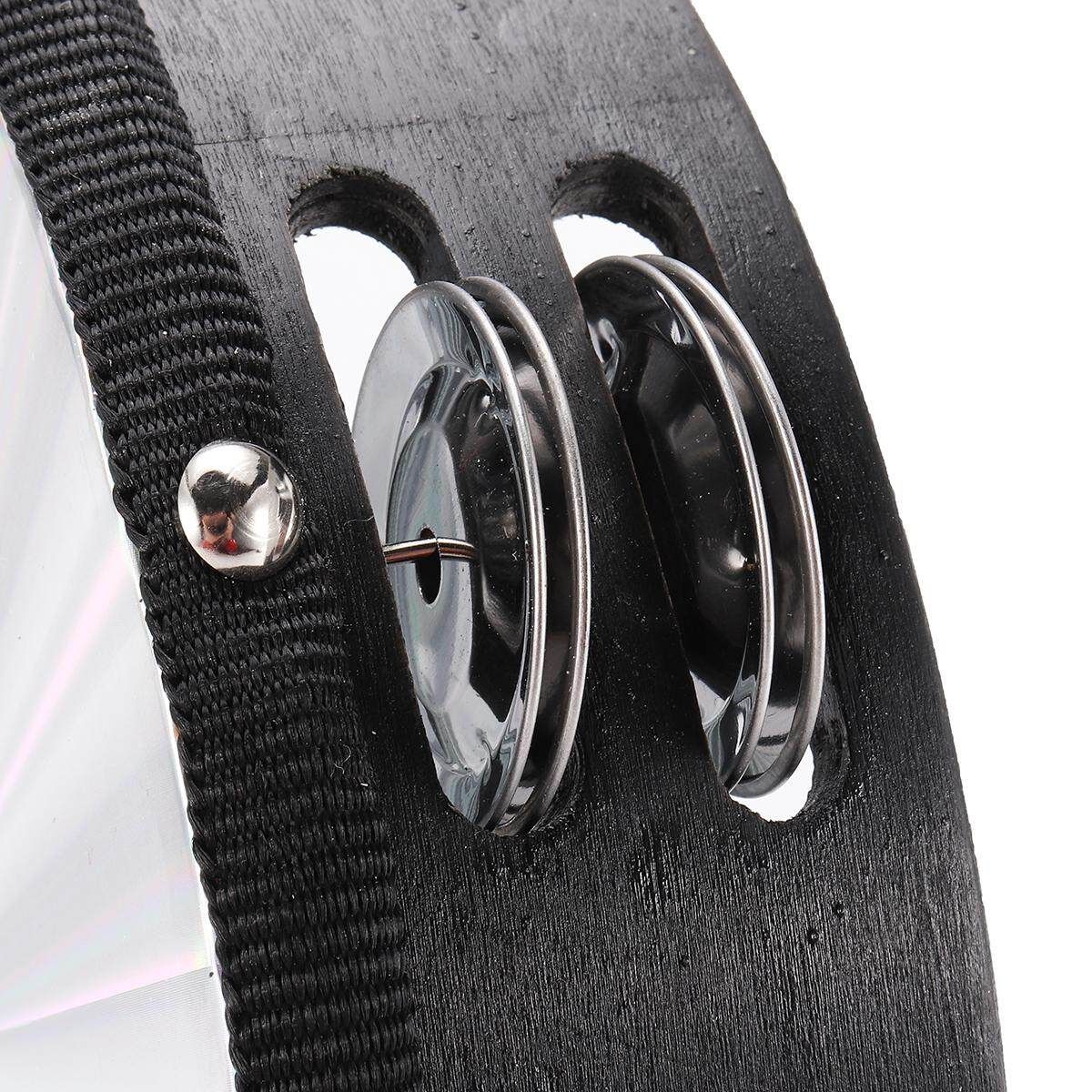 8 Inch Reflective Tambourine Percussion Double Row-Stock Church Band Music Party Gift