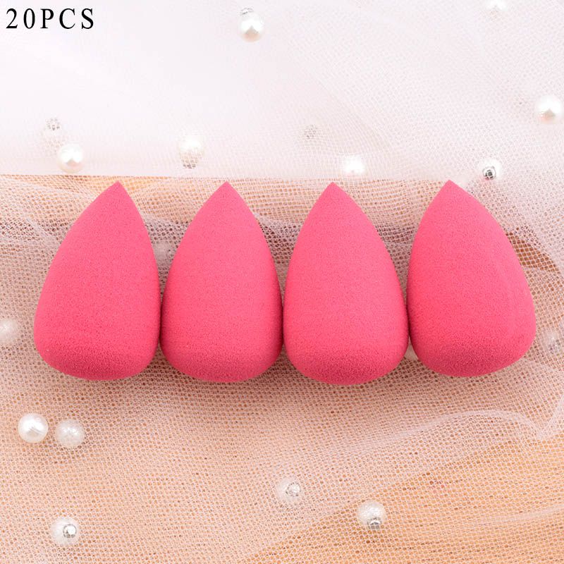 Mini Makeup Sponge Water Drop Shape Make Up Foundation Puff Concealer Flawless Powder Smooth Beauty Cosmetic Sponge Beauty Tool Rose 20pcs