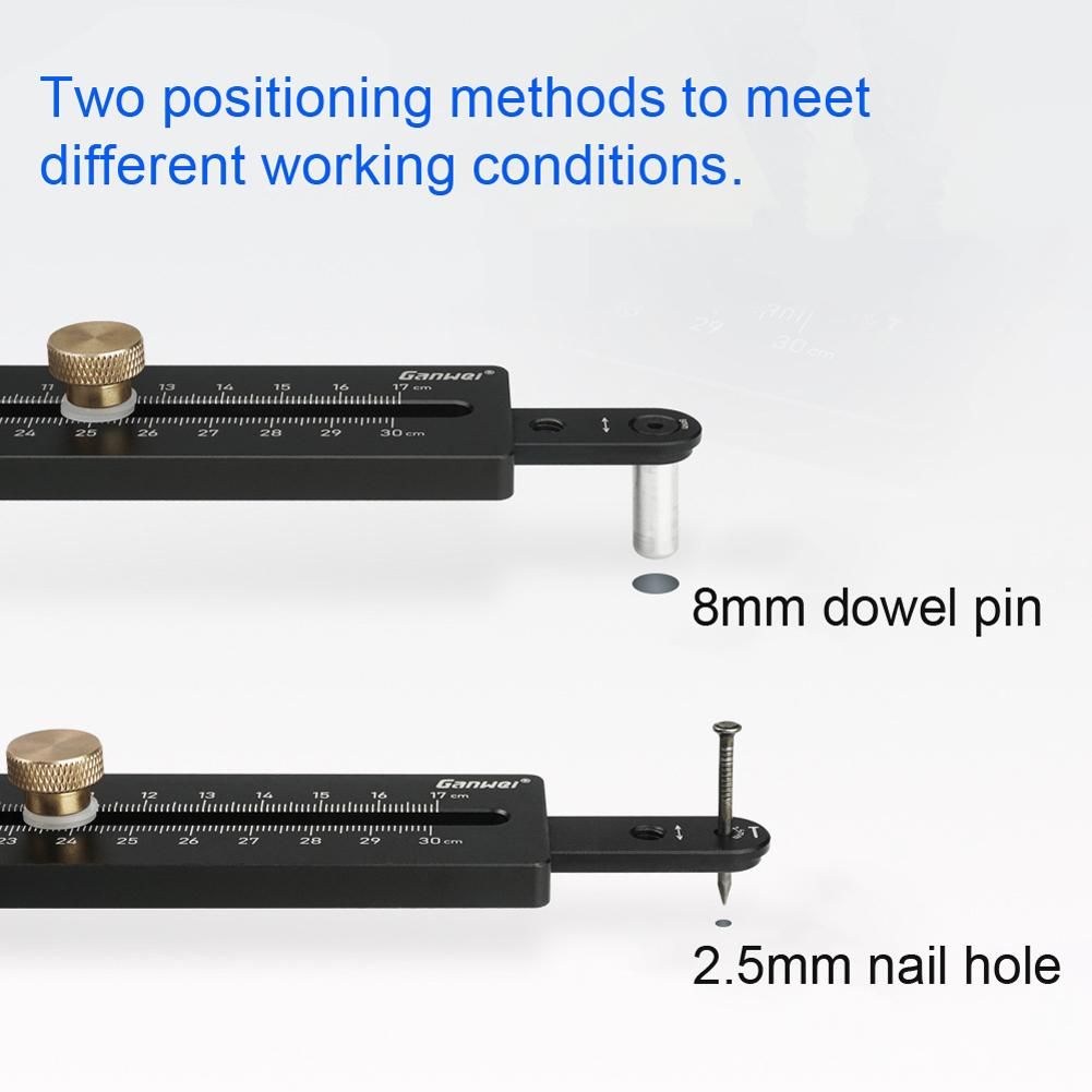 GanWei Aluminium Alloy Woodworking Electric Trimming Machine Circle Cutting Jig Wood Router Milling Circle Slotting Base Straight Line Backer Set 2 Position Ways for 65mm Diameter Trimmer