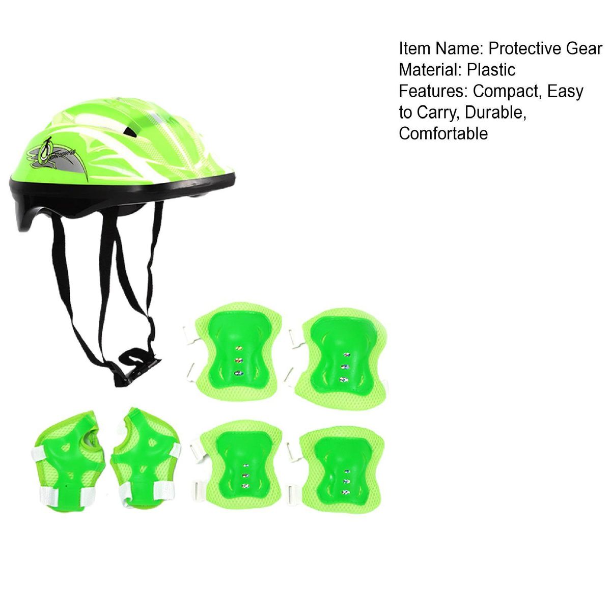 1 Set Skating Protective Gear Kids Sports Knee Hand Elbow Guards Set Green