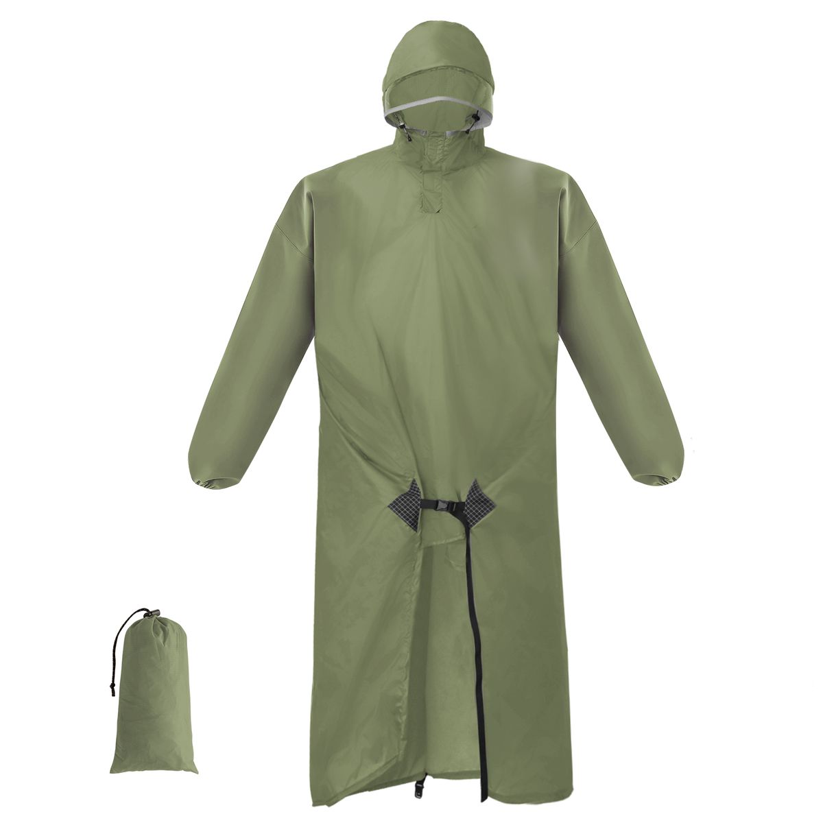 Hooded Rain Poncho For Adults Lightweight Waterproof Rain