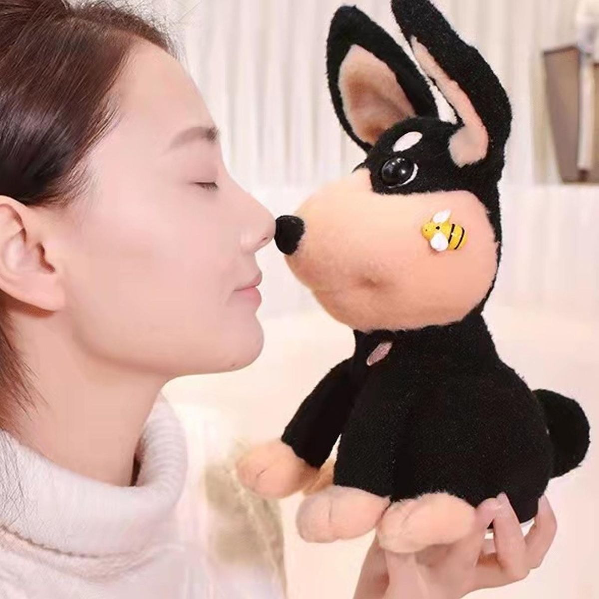 Electric Dog Toy Singing Plush Dog Toy Adorable Bee Puppy Companion