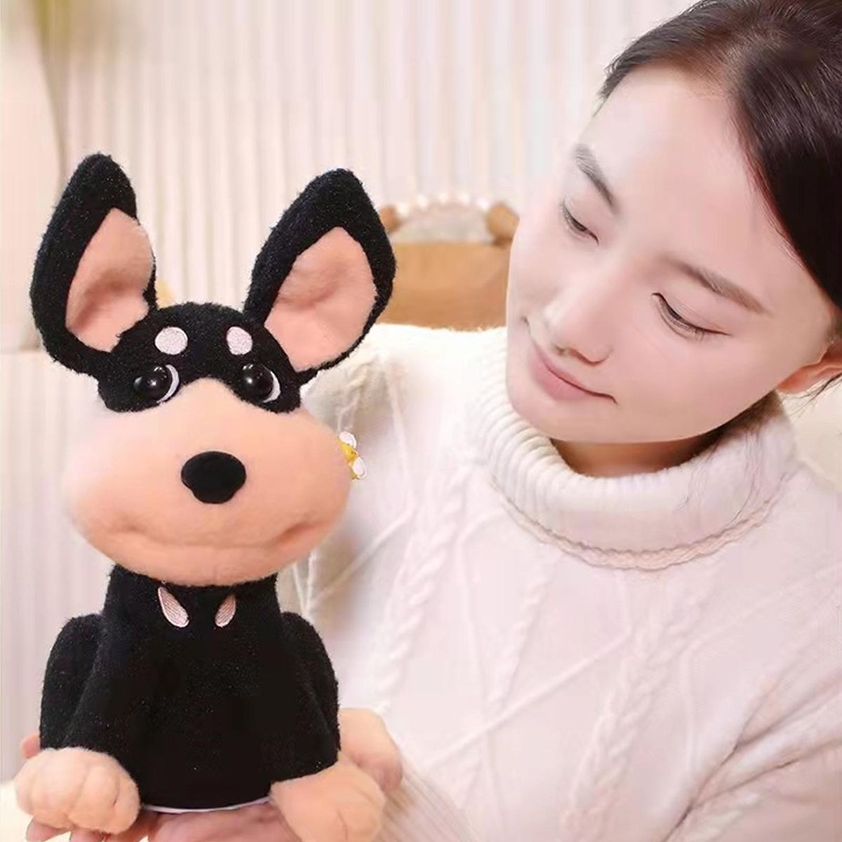 Electric Dog Toy Singing Plush Dog Toy Adorable Bee Puppy Companion