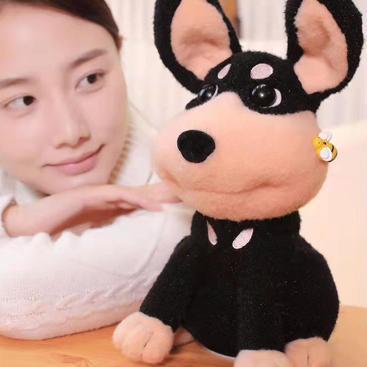 Electric Dog Toy Singing Plush Dog Toy Adorable Bee Puppy Companion