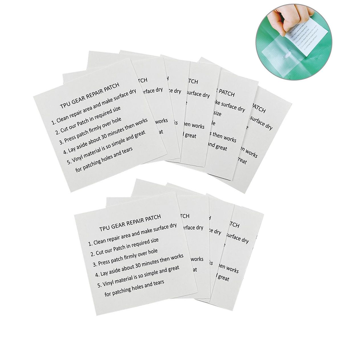 10Pcs Swimming Ring Patches Air Mattress Repair Adhesive Tape