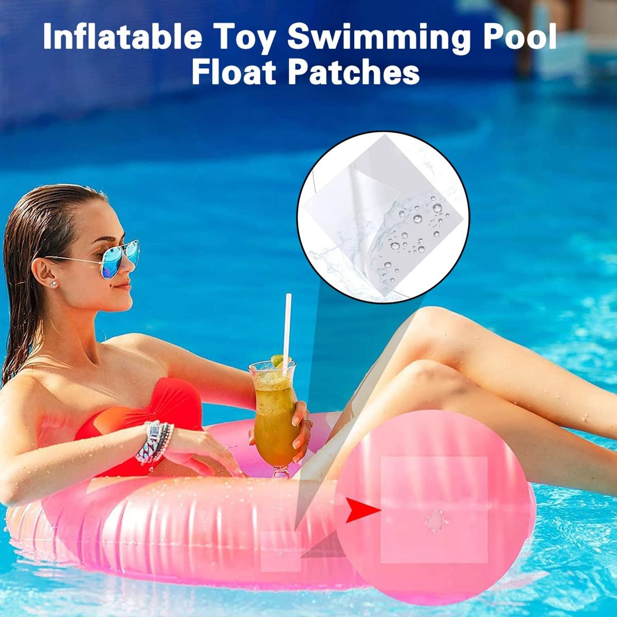 10Pcs Swimming Ring Patches Air Mattress Repair Adhesive Tape