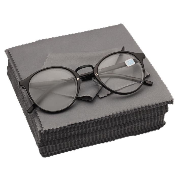 Fiber Display Cleaning Cloth 19x20 cm in gray for all Smartphones & Tablet PCs - Display Cloth Clean - Screen Cloth