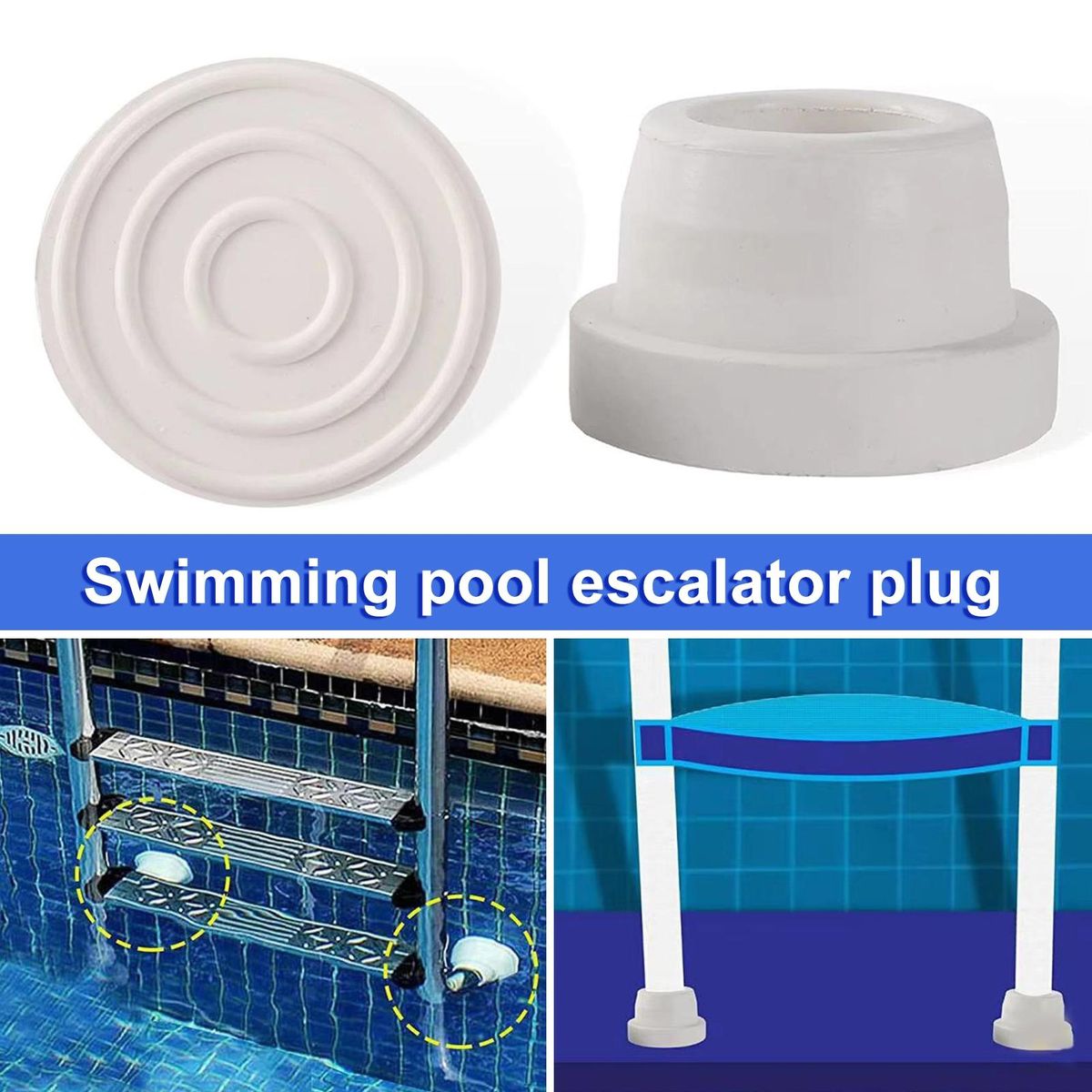 Swimsafe 4pcs Pool Ladder Bumpers Tubing Protection Kit for Inground