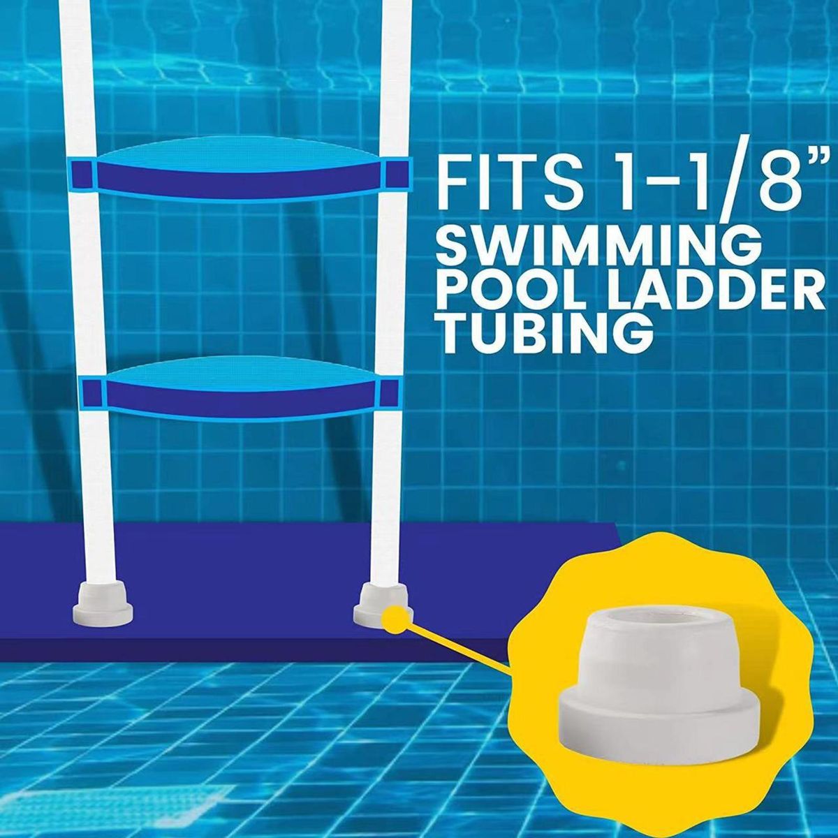 Swimsafe 4pcs Pool Ladder Bumpers Tubing Protection Kit for Inground
