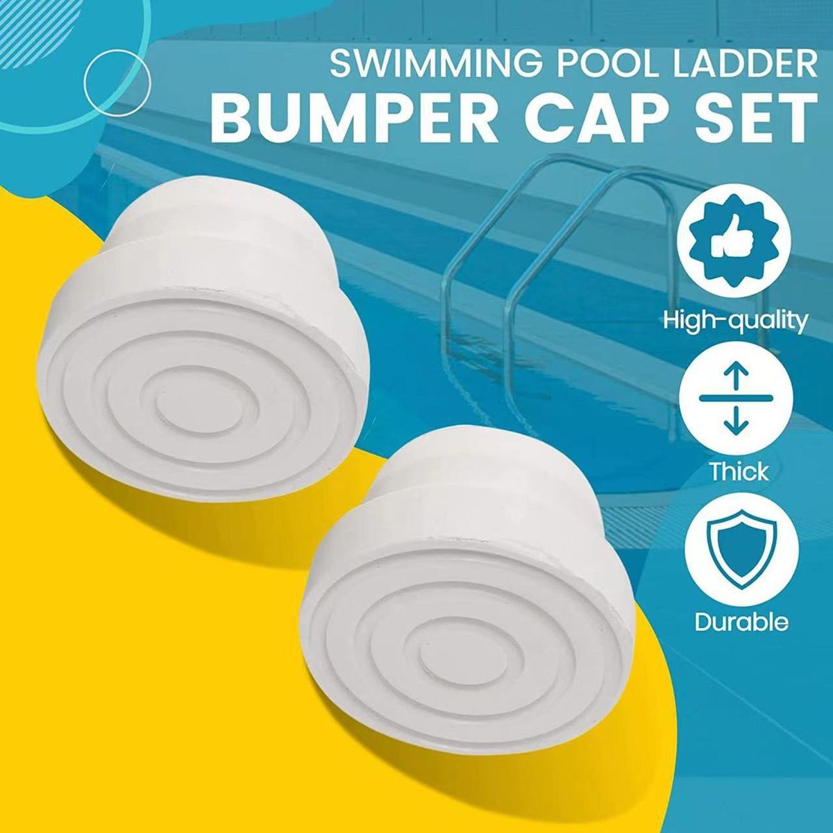 Swimsafe 4pcs Pool Ladder Bumpers Tubing Protection Kit for Inground
