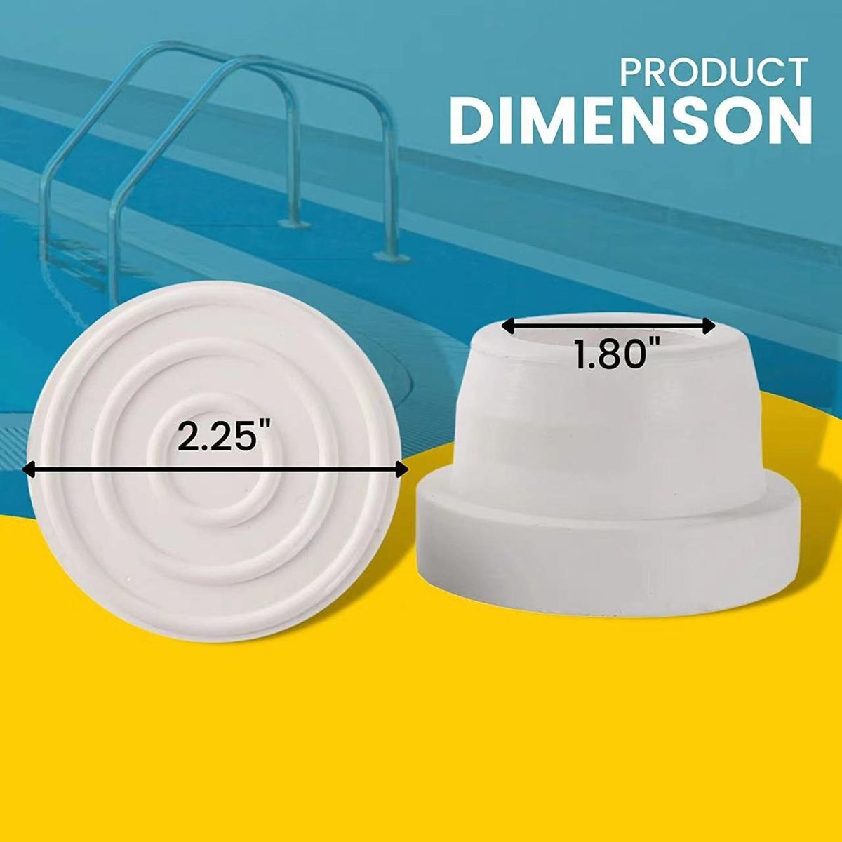 Swimsafe 4pcs Pool Ladder Bumpers Tubing Protection Kit for Inground