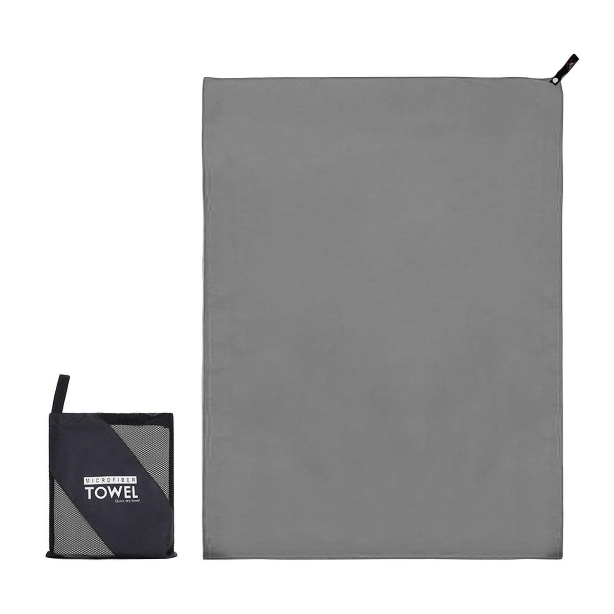 Super Absorbent Microfiber Towel 3 Sizes Multi-Purpose Grey 76x152cm
