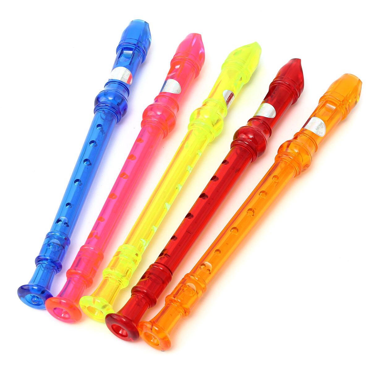 Translucent Soprano Descant Recorder 8-hole Clarinet School Music Instrument Red Gules