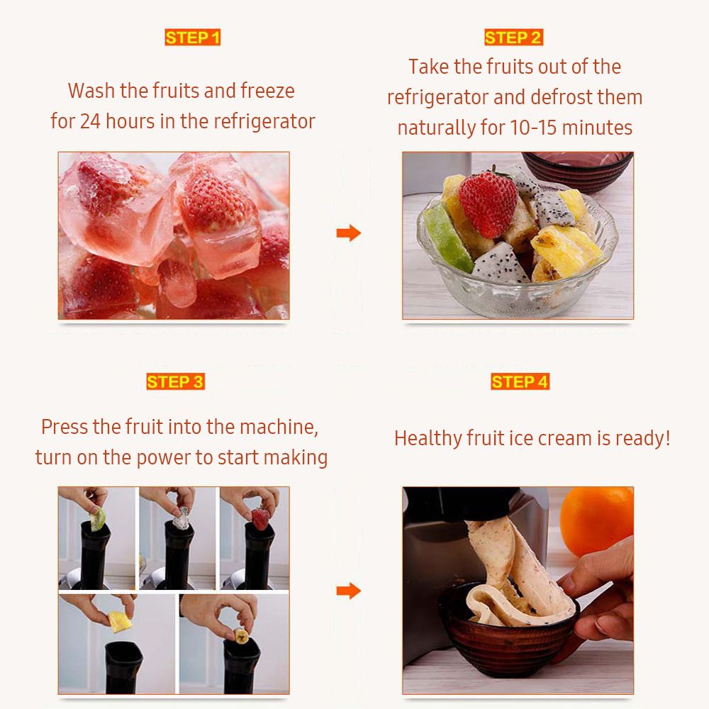 Healthy Dessert Maker Fruit Ice Cream Home Electric Slush