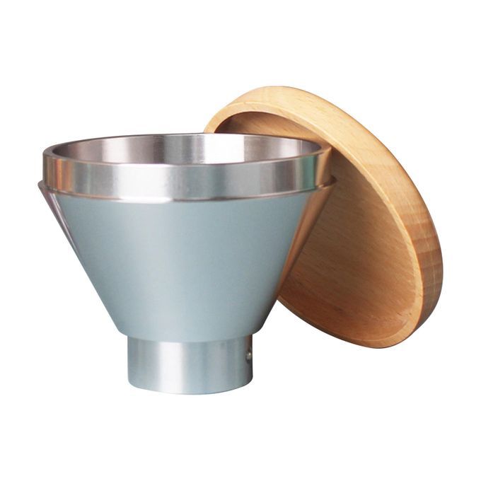 Aluminum Alloy Coffee Grinder Hopper With Lid Household For Silver
