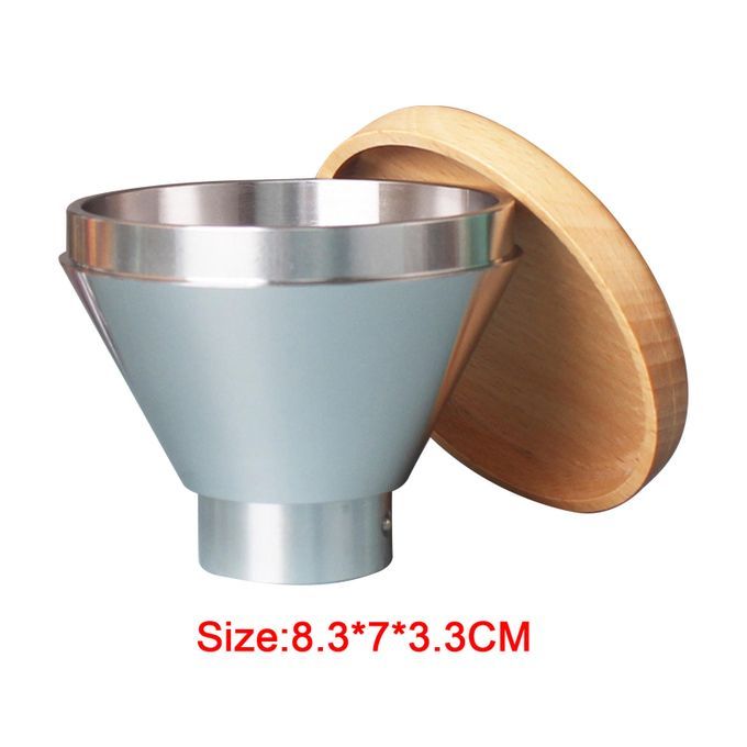 Aluminum Alloy Coffee Grinder Hopper With Lid Household For Silver