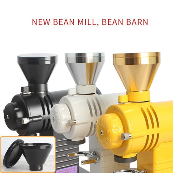 Aluminum Alloy Coffee Grinder Hopper With Lid Household For Silver