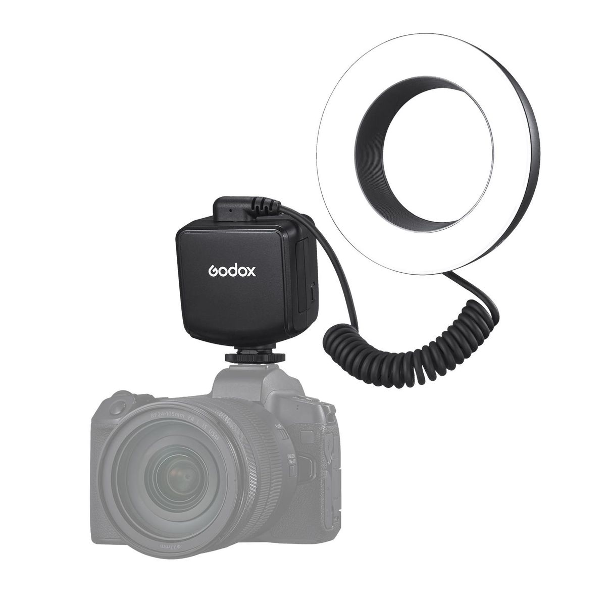 Godox RING72 Macro LED Video Light Professional Photography Fill Light 72PCS LED Beads Color Temperature 5600K 10 Levels of Adjustable Brightness with 49mm-77mm Adapter Ring for Camera Macro Photography