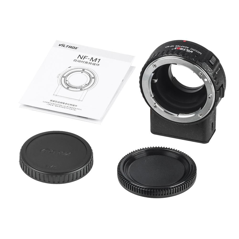 Viltrox NF-M1 Auto Focus Lens Mount Adapter Support VR EXIF Transmitting Compatible with Nikon F Mount Lens to Micro Four Thirds(MFT, M4/3) Camera
