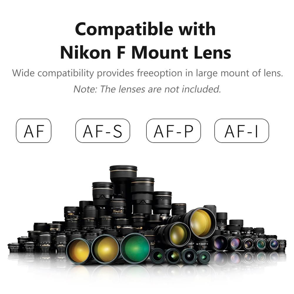 Viltrox NF-M1 Auto Focus Lens Mount Adapter Support VR EXIF Transmitting Compatible with Nikon F Mount Lens to Micro Four Thirds(MFT, M4/3) Camera